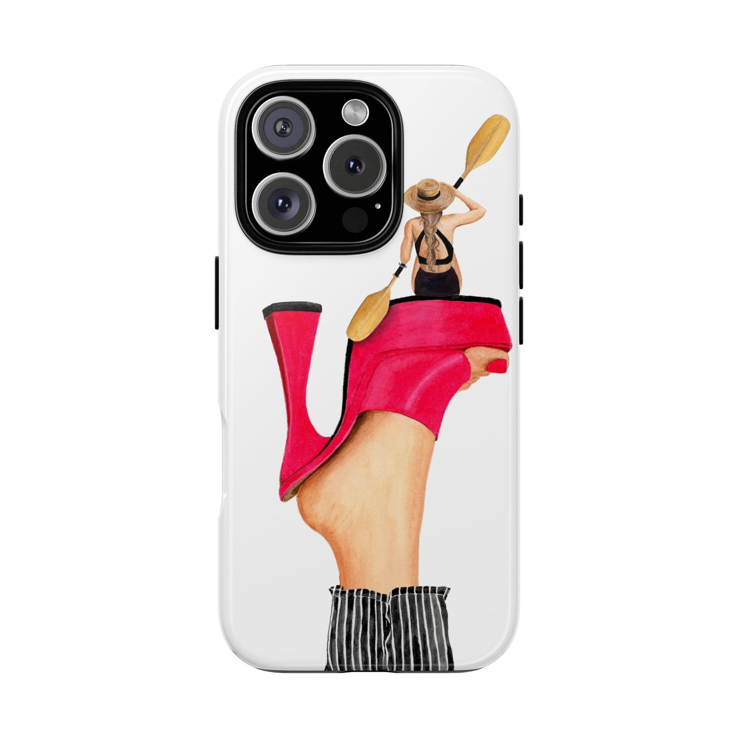Kayaker On a Pink Shoe Phone Case