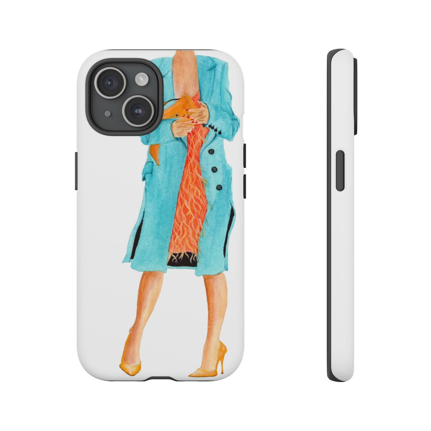 Orange Shimmy Dress Phone Cases