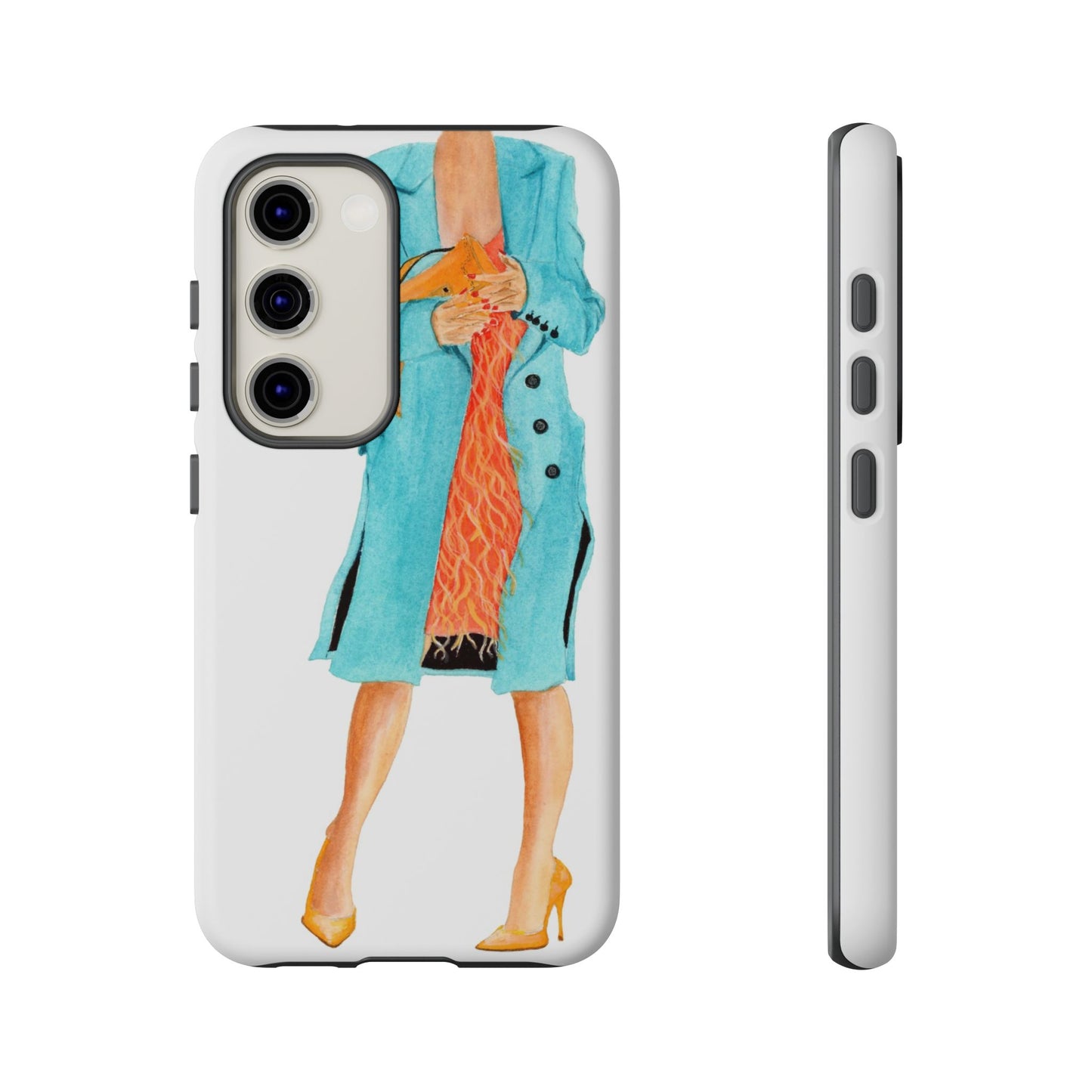 Orange Shimmy Dress Phone Cases