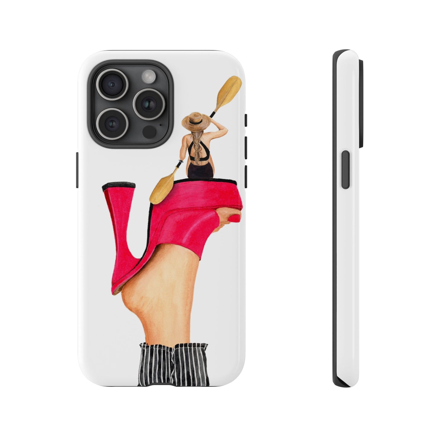 Kayaker On a Pink Shoe Phone Case