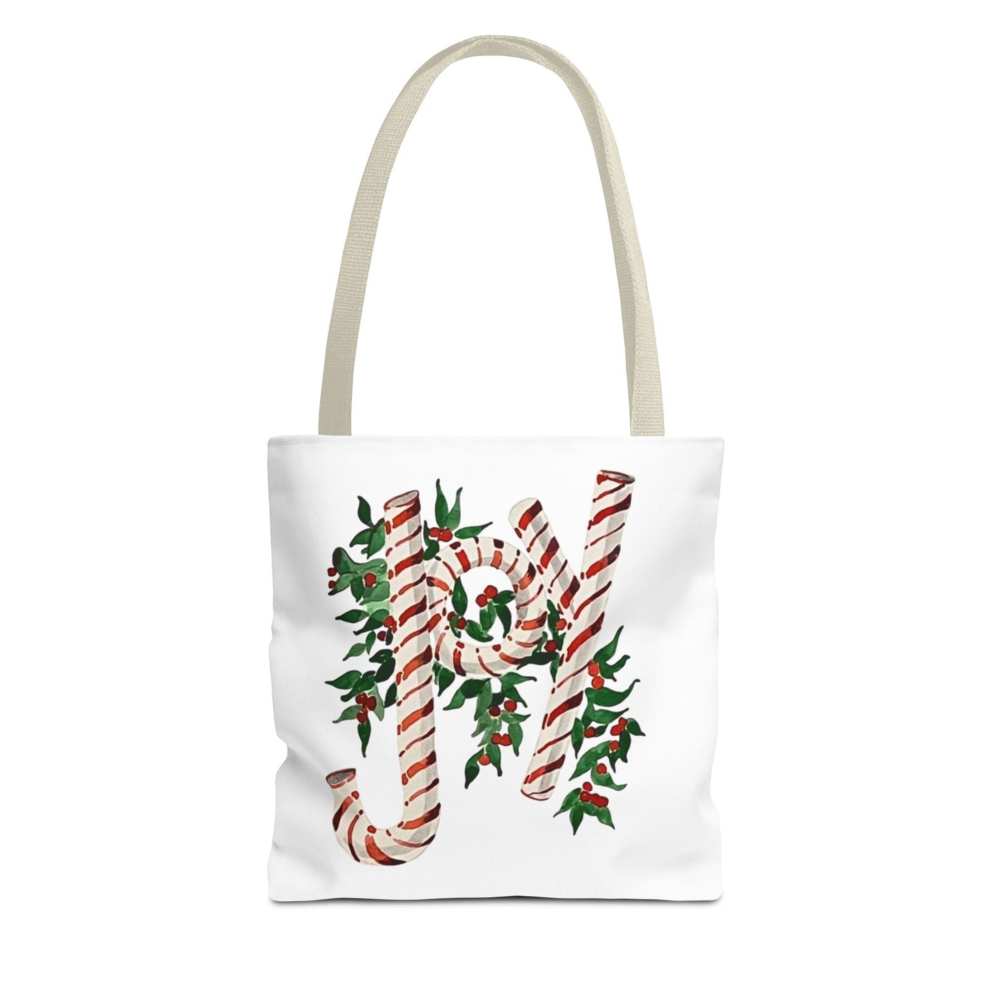 Peppermint Joy Tote Bag (AOP)