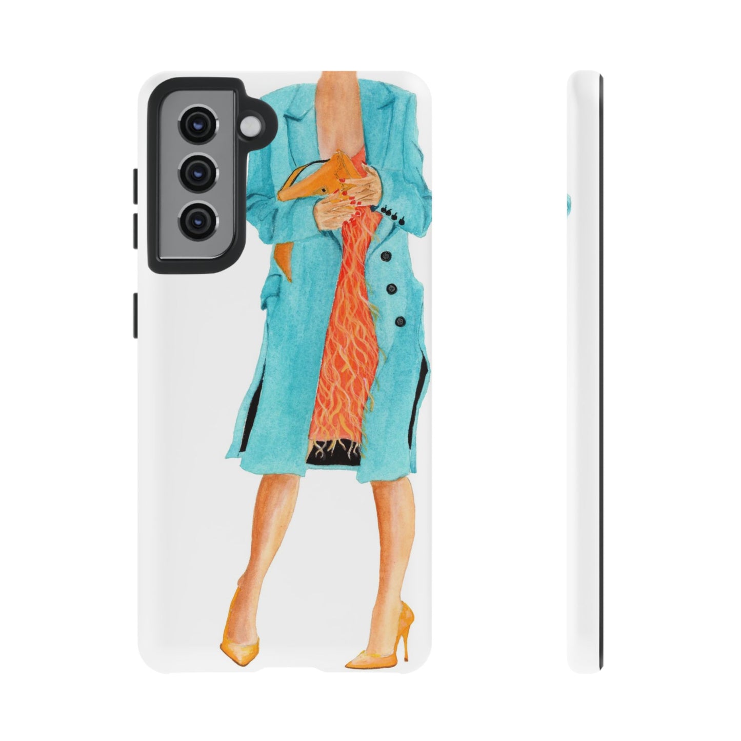 Orange Shimmy Dress Phone Cases