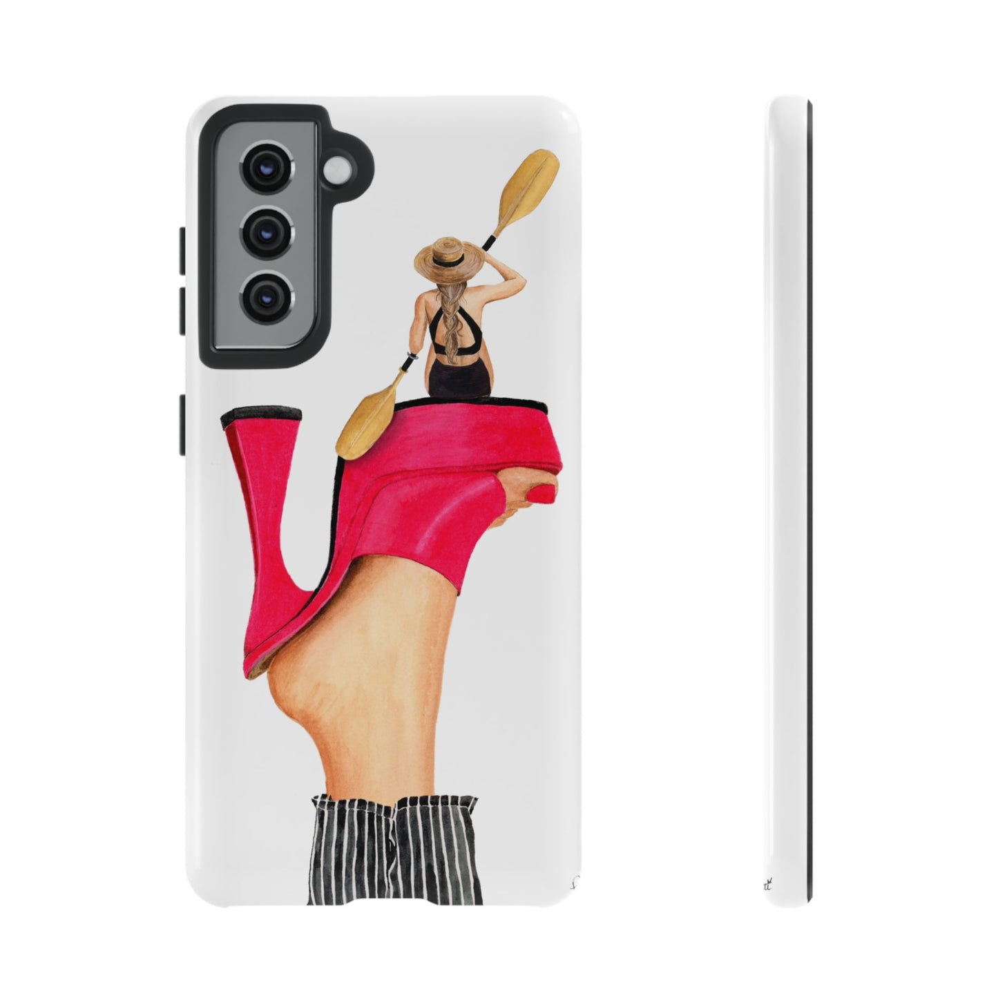 Kayaker On a Pink Shoe Phone Case