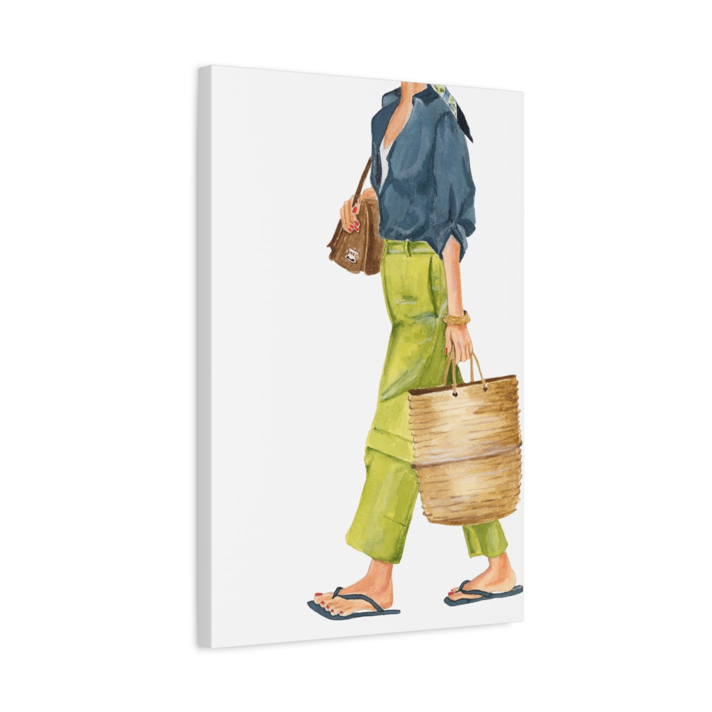 Lime Green Cargo's Matte Canvas, Stretched, 1.25"