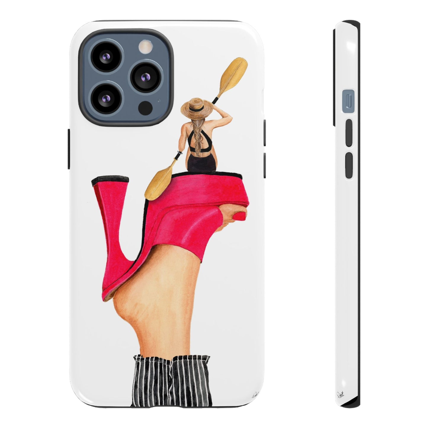 Kayaker On a Pink Shoe Phone Case