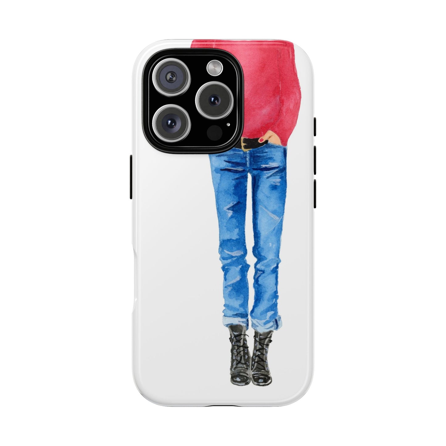 Black Lace-Up Boots Phone Case