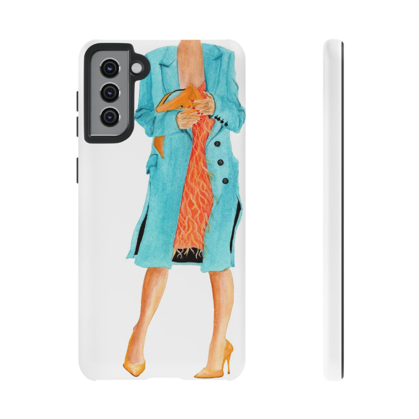Orange Shimmy Dress Phone Cases