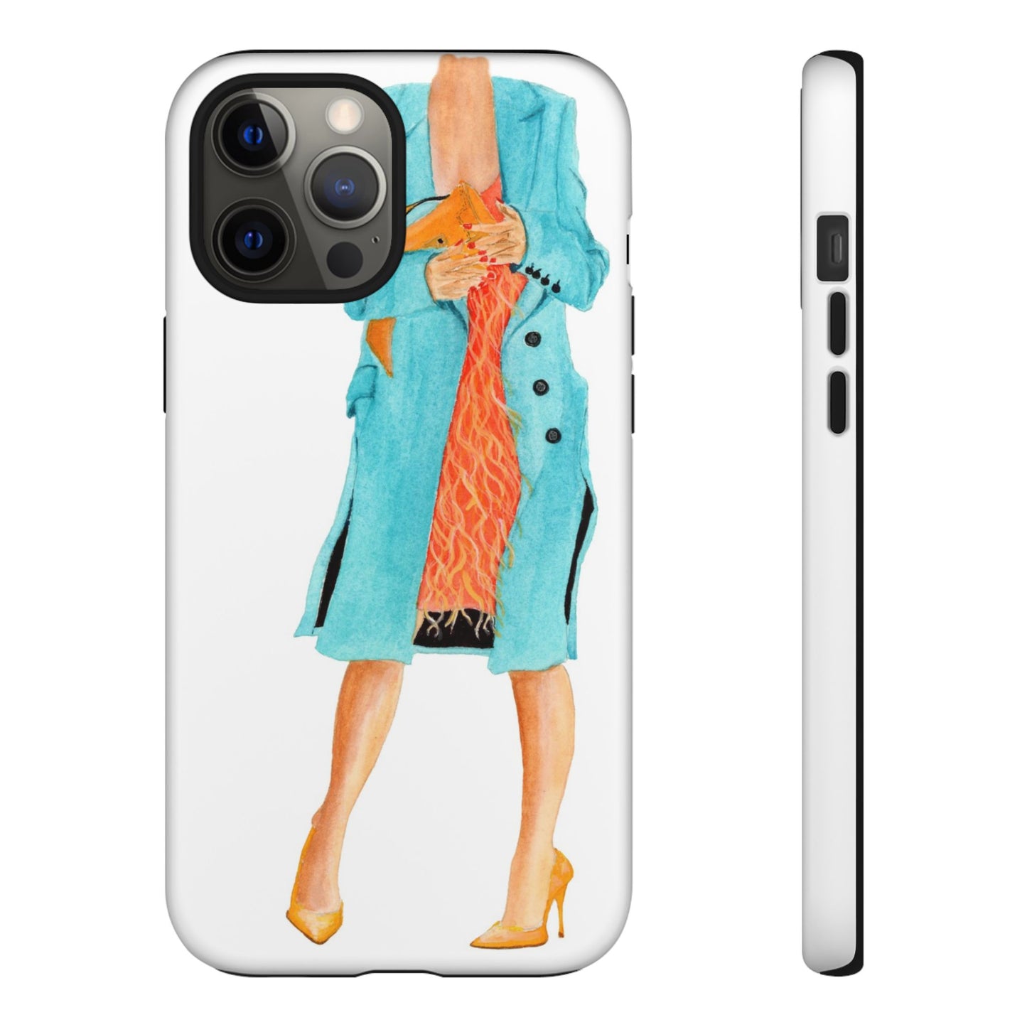 Orange Shimmy Dress Phone Cases