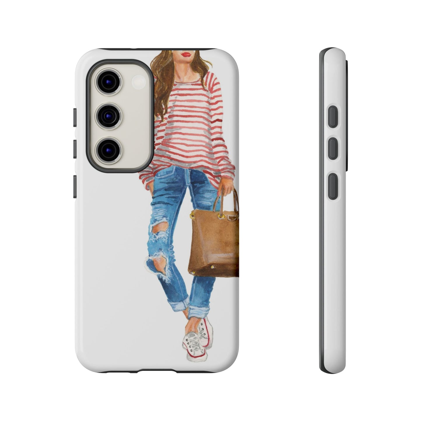 Red Stripes and Jeans PhoneCase