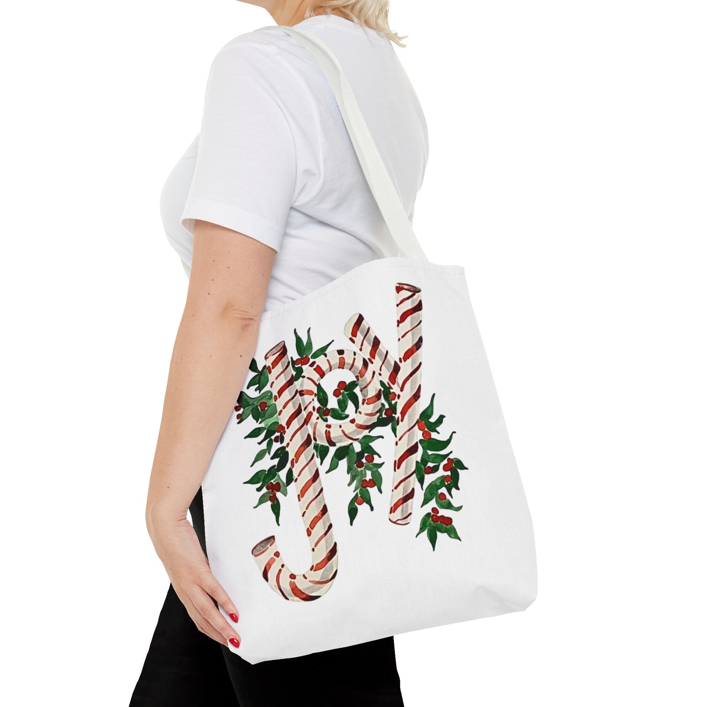 Peppermint Joy Tote Bag (AOP)