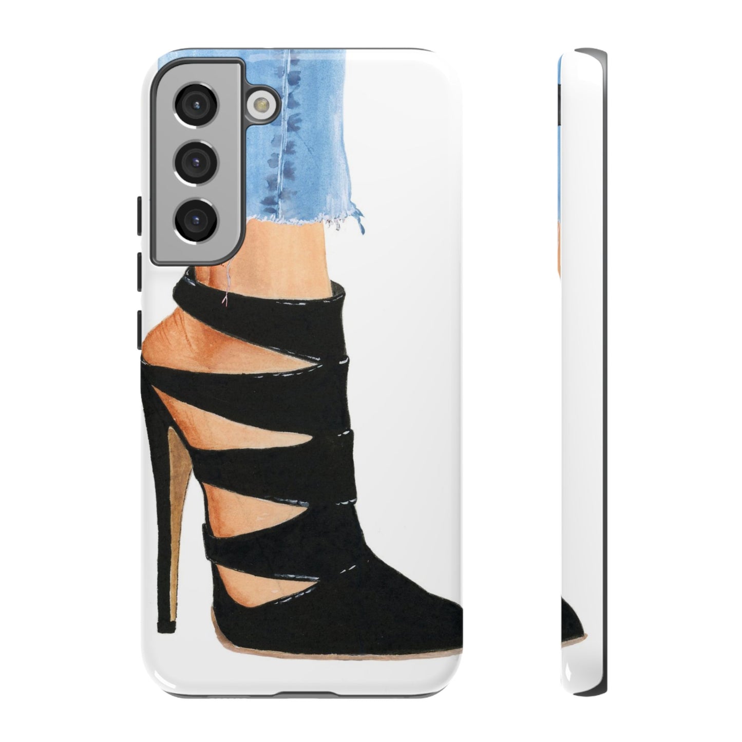 Black Straps and Jeans Phone Case