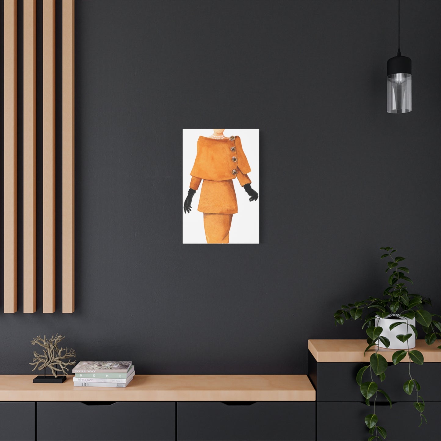 Orange Suede Matte Canvas, Stretched, 1.25"
