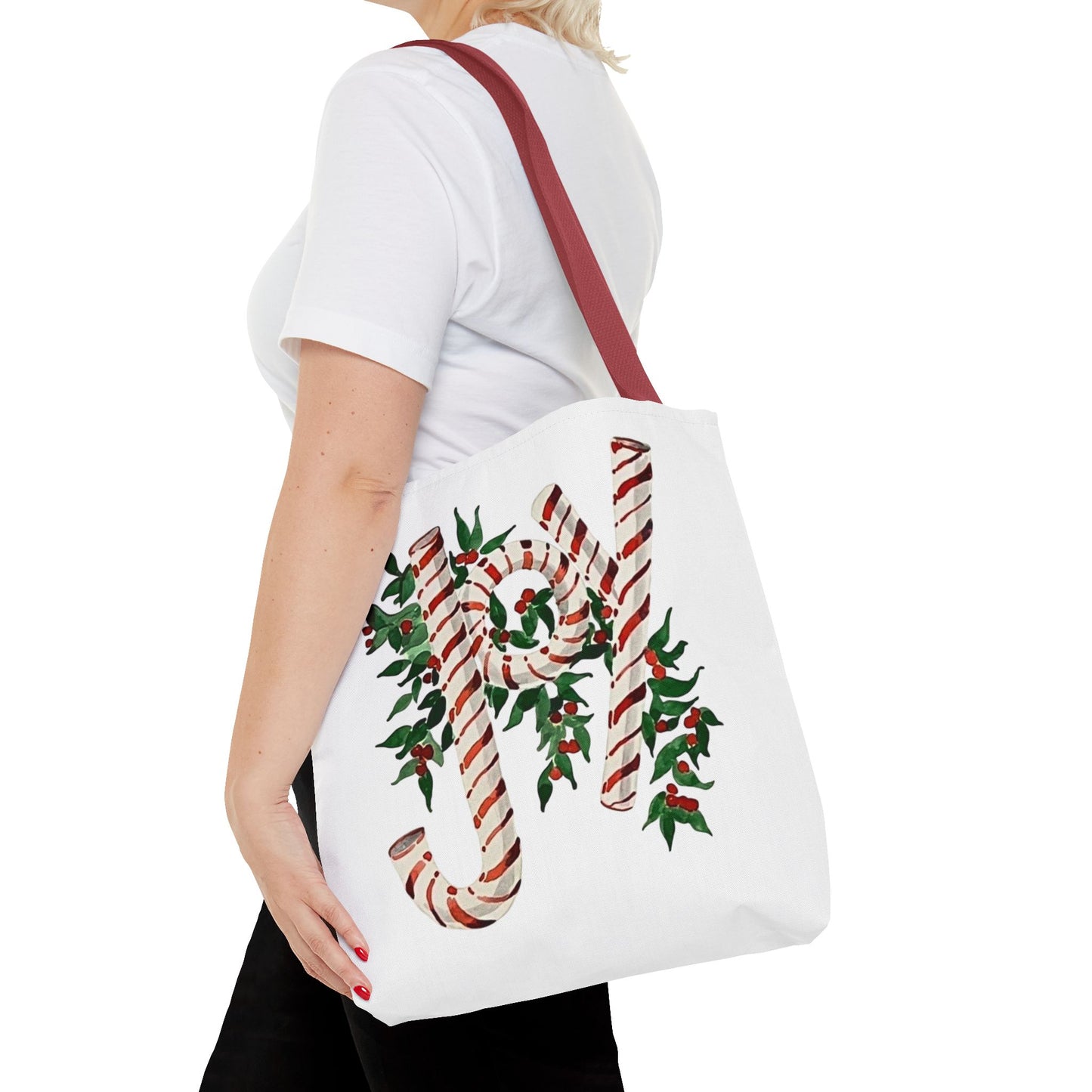 Peppermint Joy Tote Bag (AOP)