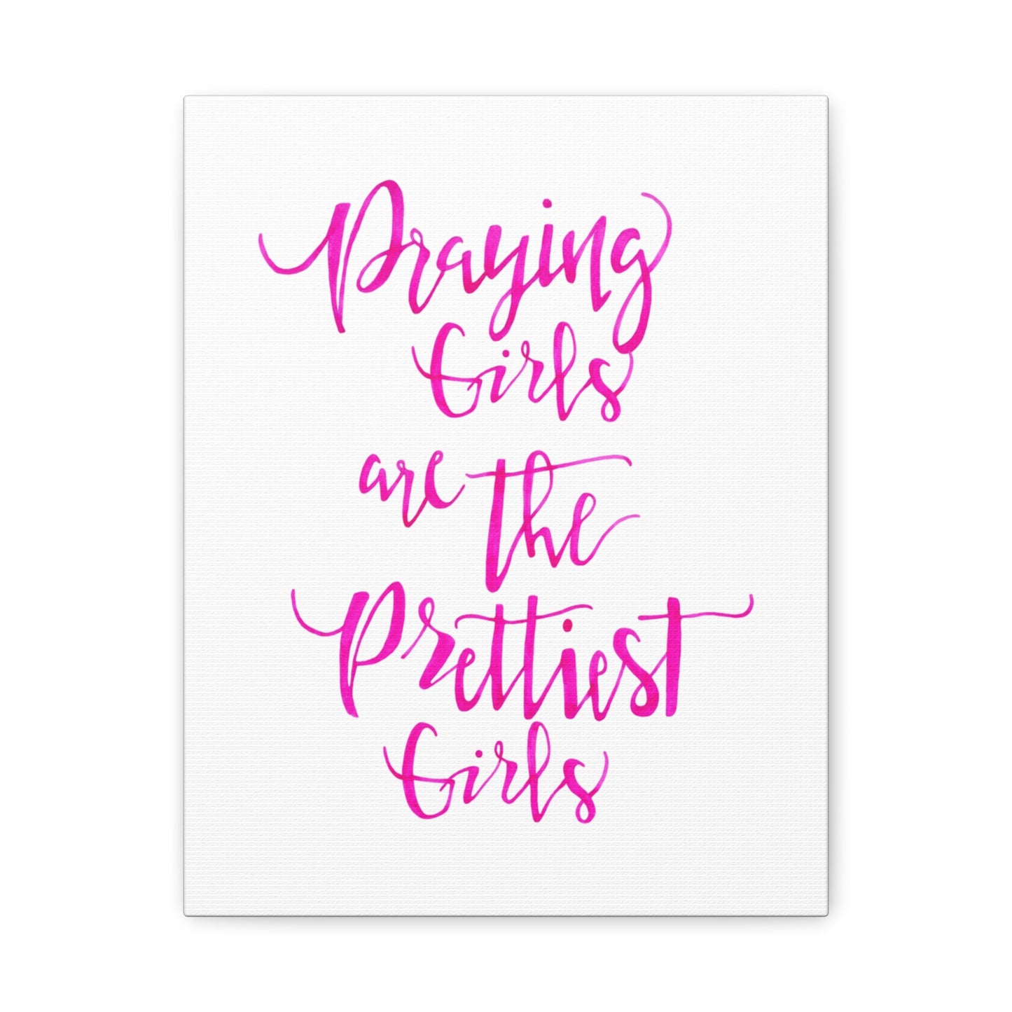 Praying Girls Matte Canvas, Stretched, 1.25"