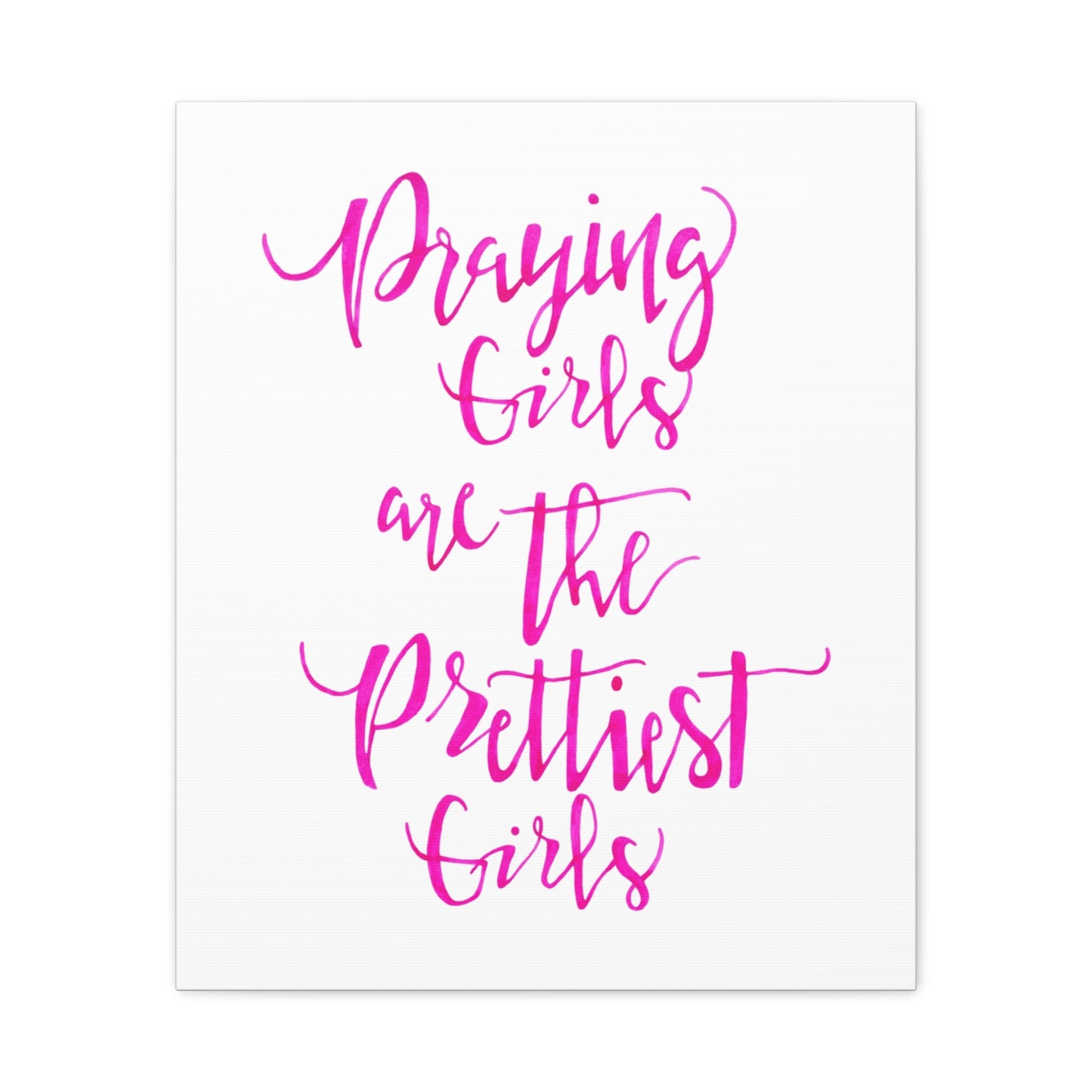 Praying Girls Matte Canvas, Stretched, 1.25"