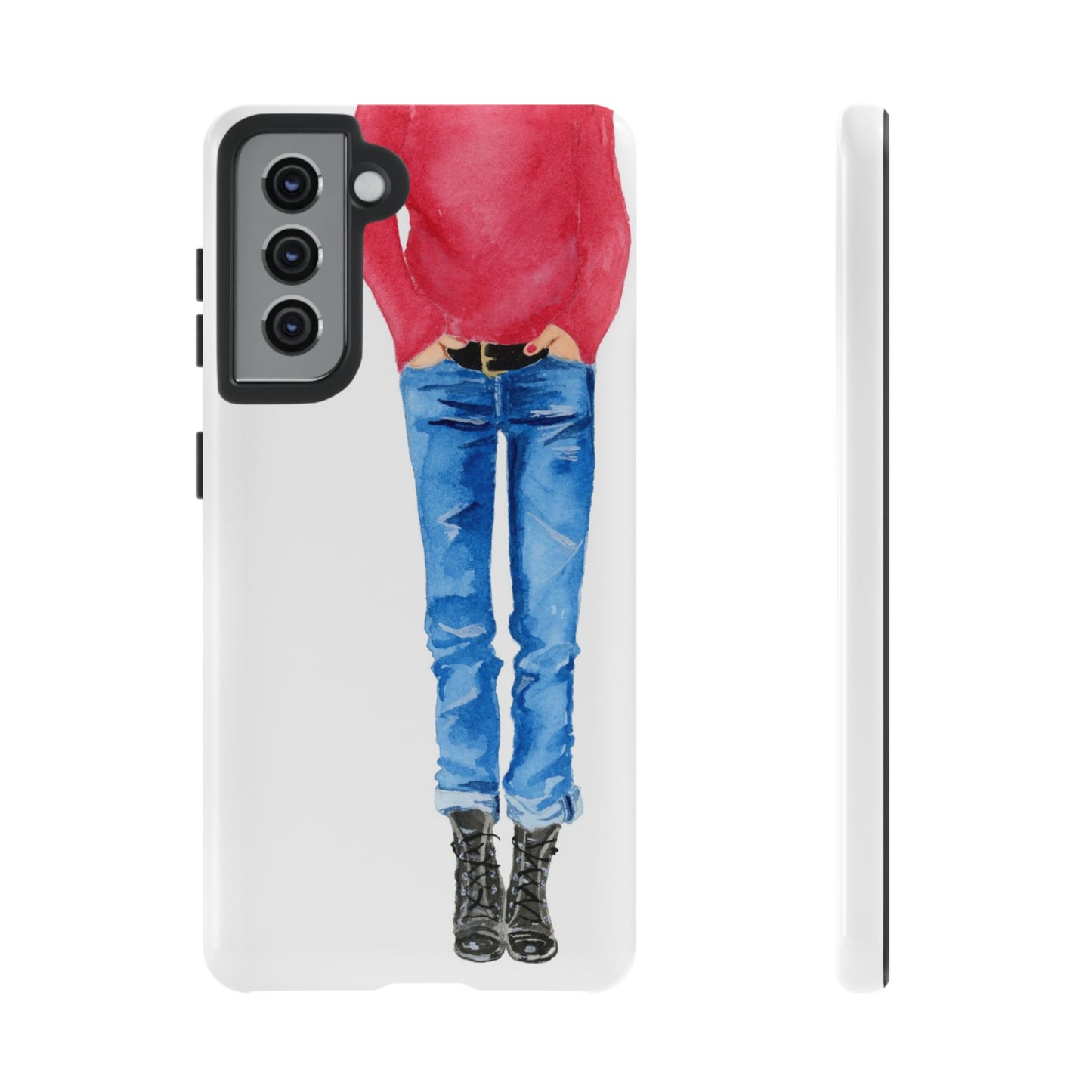 Black Lace-Up Boots Phone Case