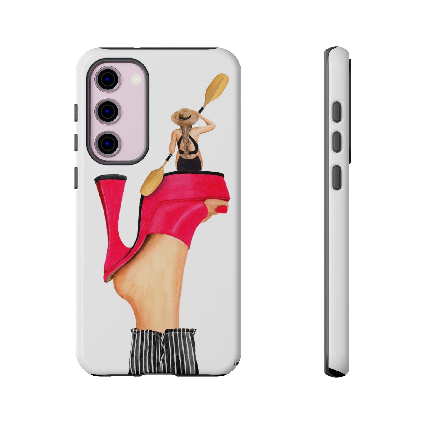 Kayaker On a Pink Shoe Phone Case