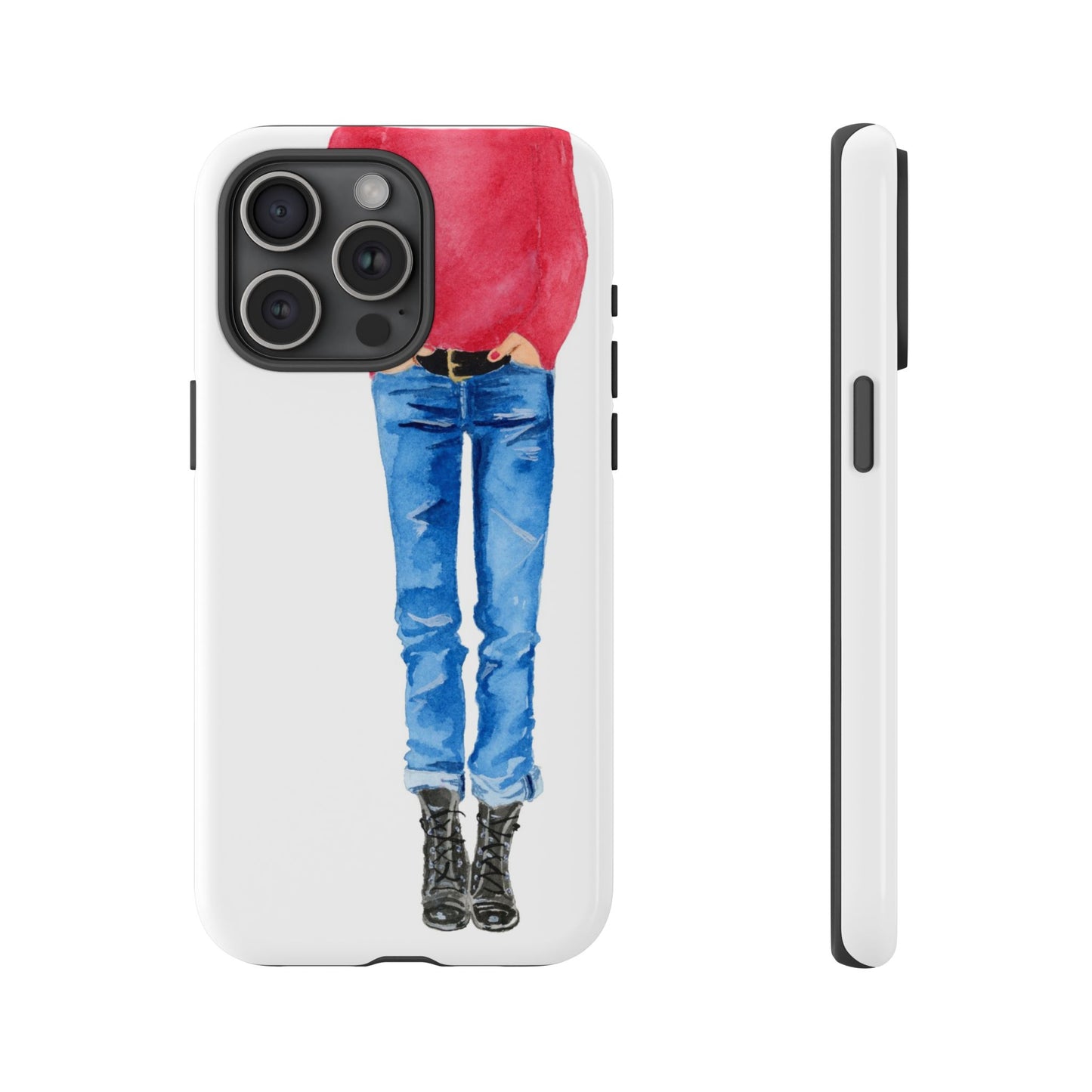 Black Lace-Up Boots Phone Case