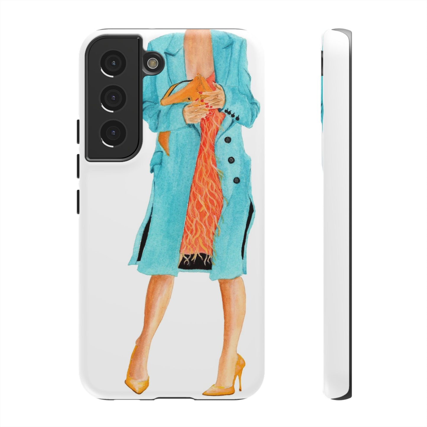 Orange Shimmy Dress Phone Cases