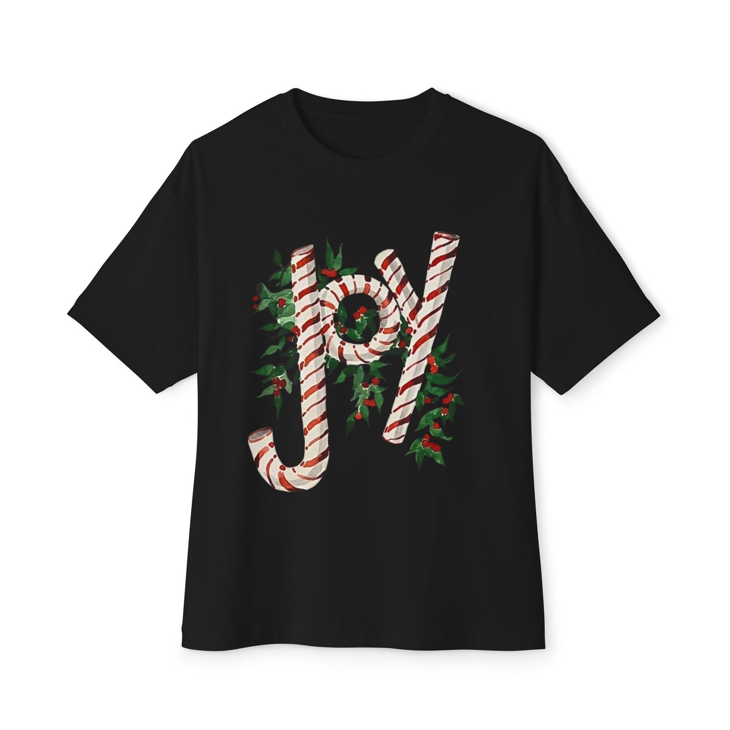 Peppermint Joy Unisex Oversized Boxy Tee