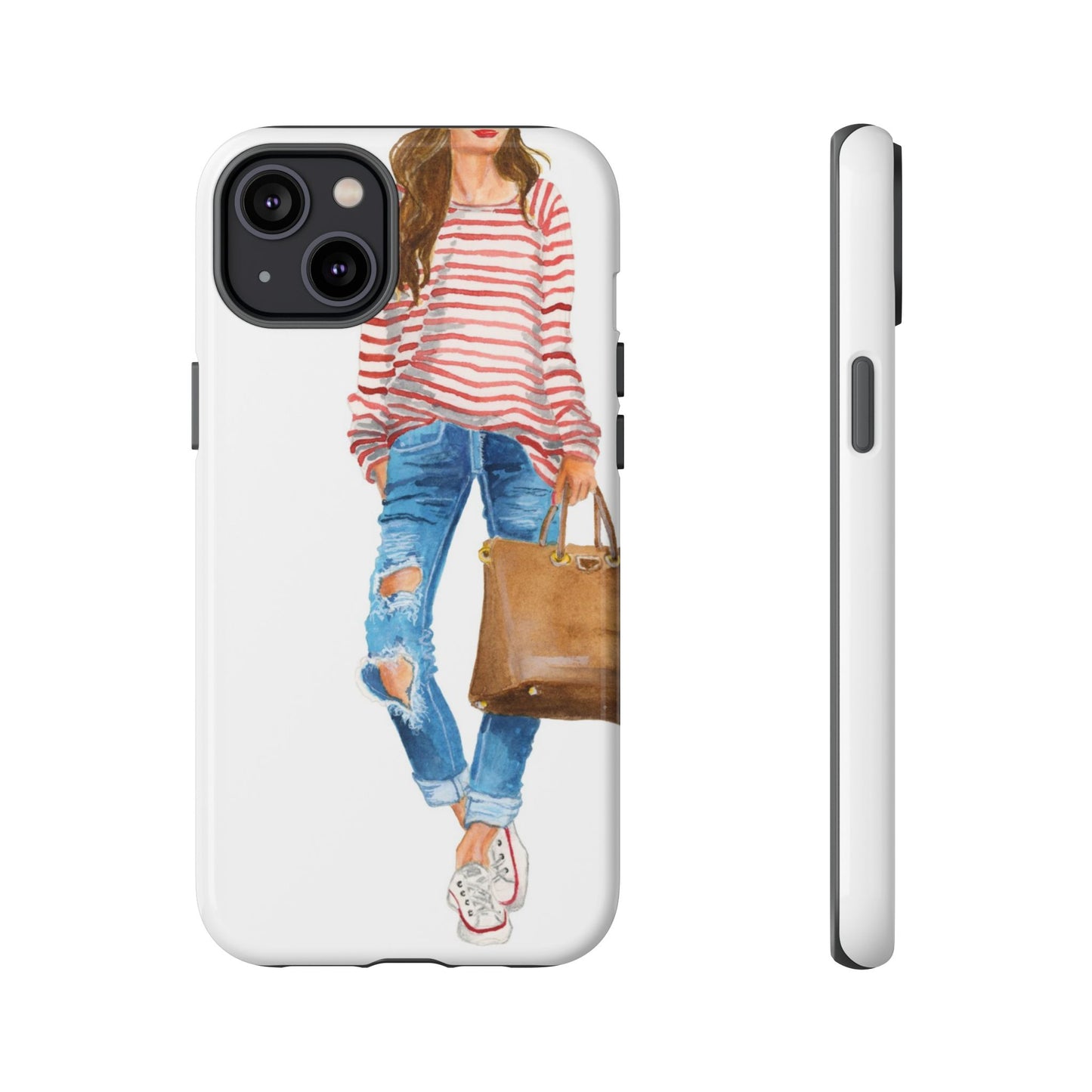 Red Stripes and Jeans PhoneCase