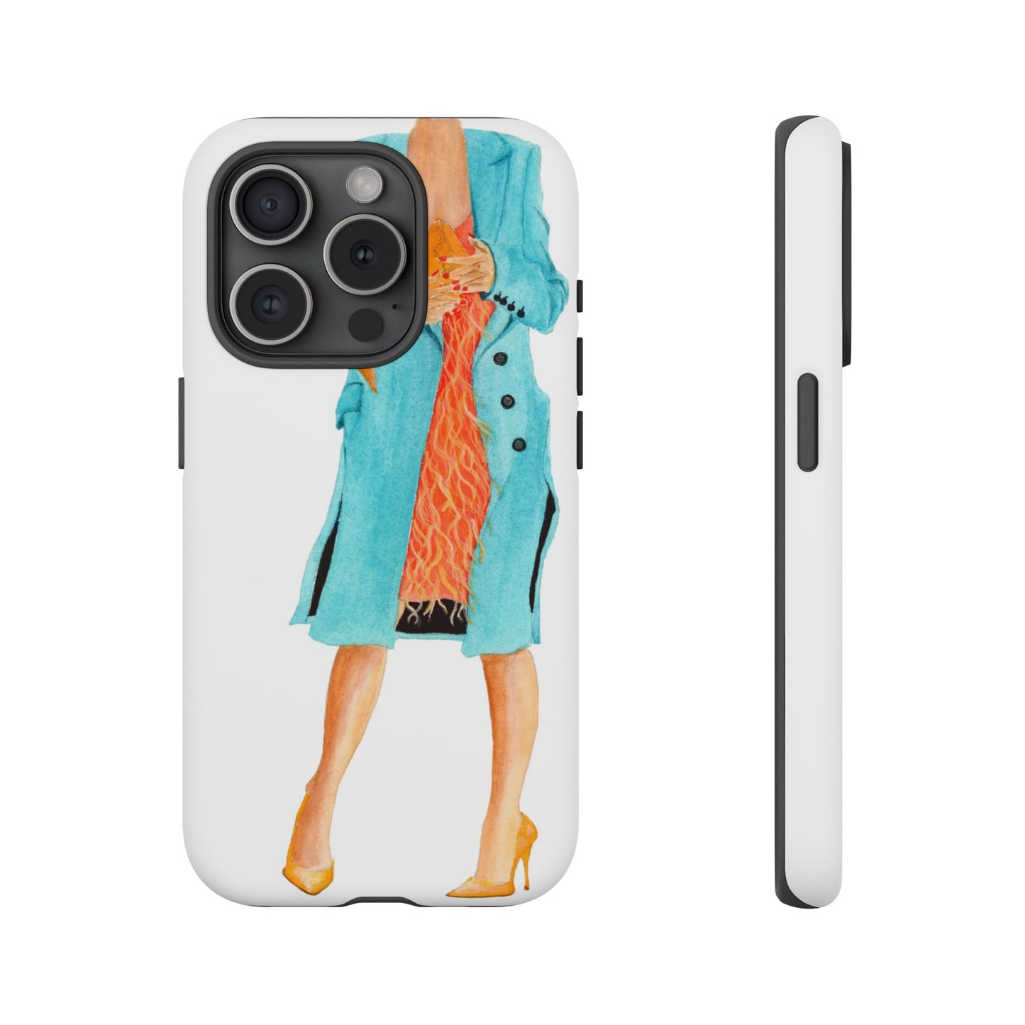 Orange Shimmy Dress Phone Cases