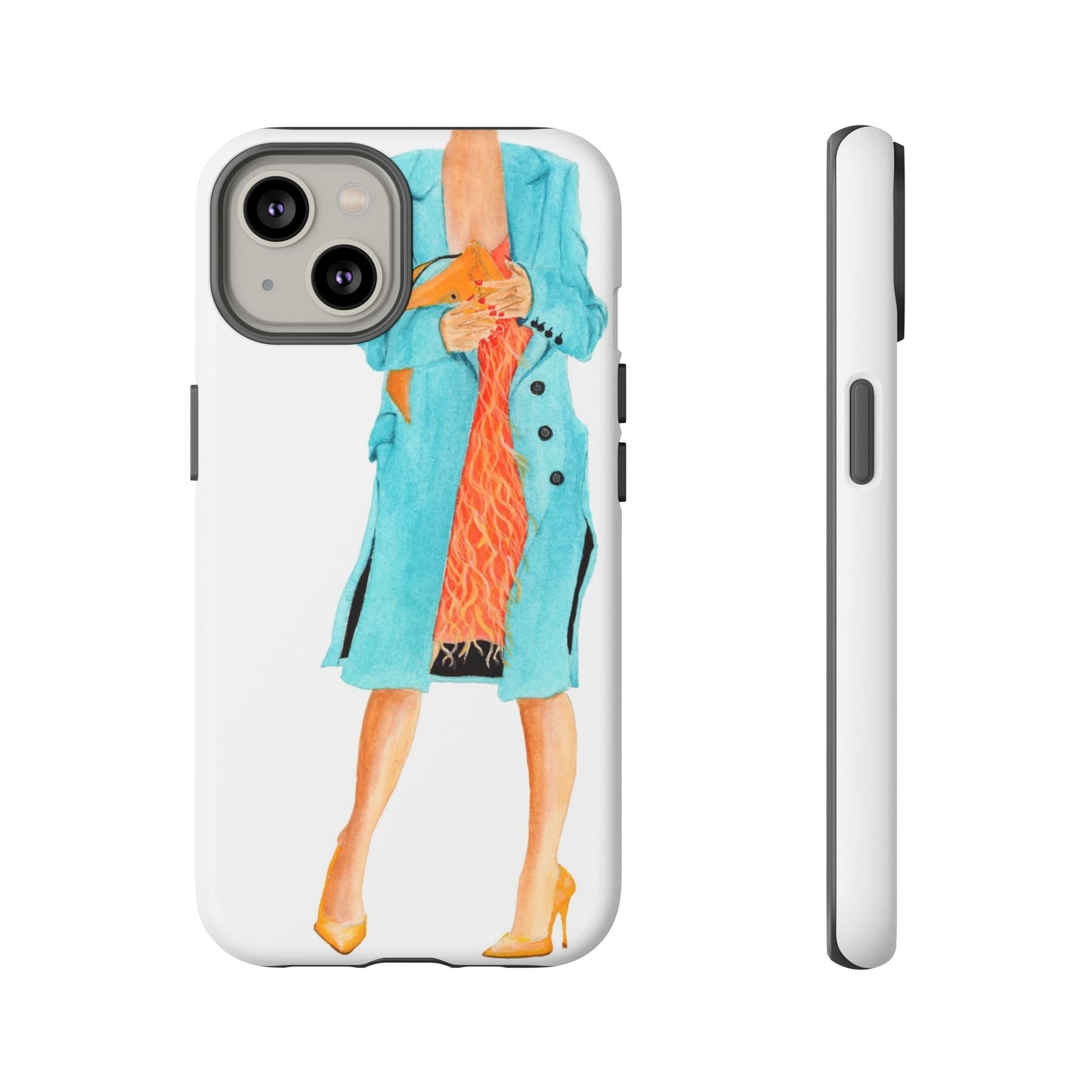 Orange Shimmy Dress Phone Cases