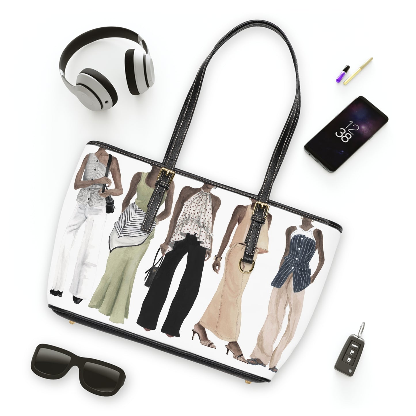 Squad Goals # 3 (Vintage)  Leather Shoulder Bag