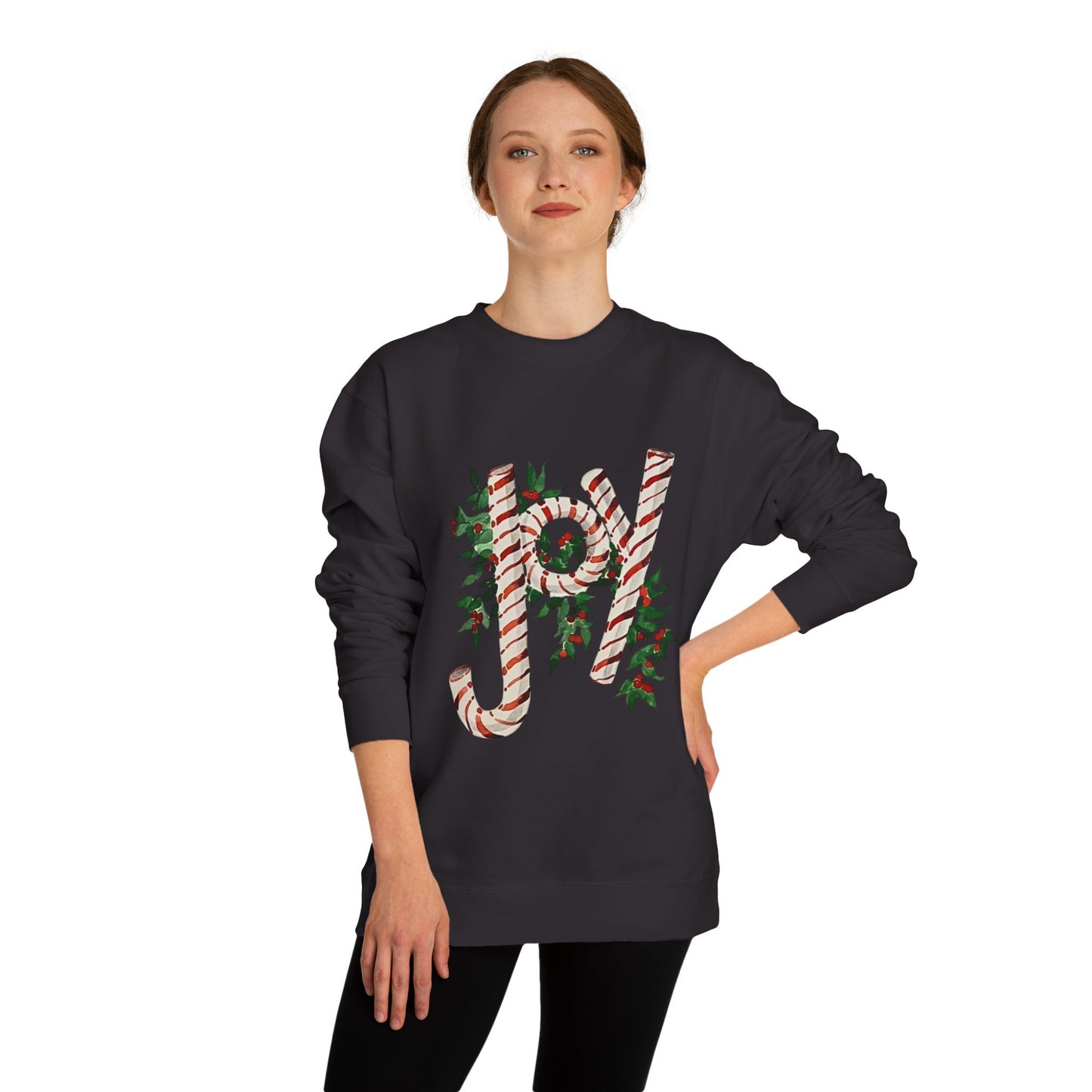 Peppermint Joy Crew Neck Sweatshirt