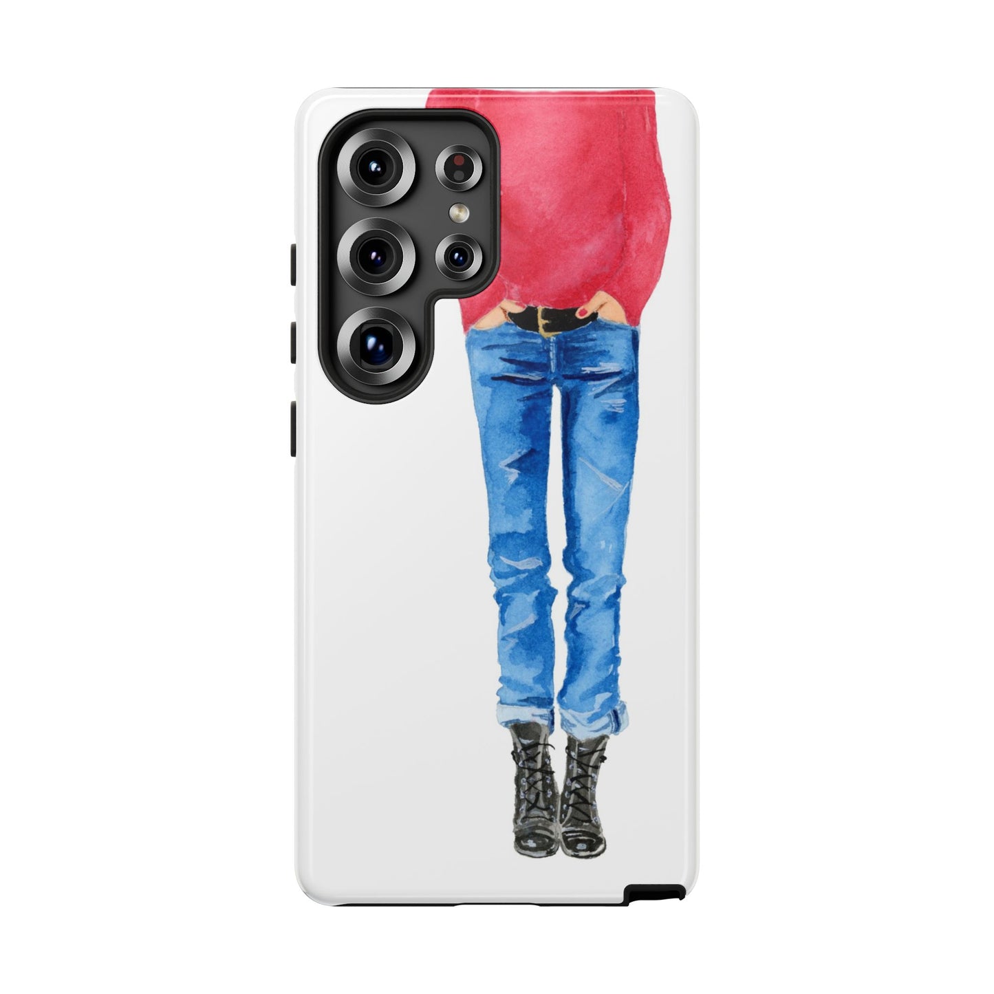 Black Lace-Up Boots Phone Case