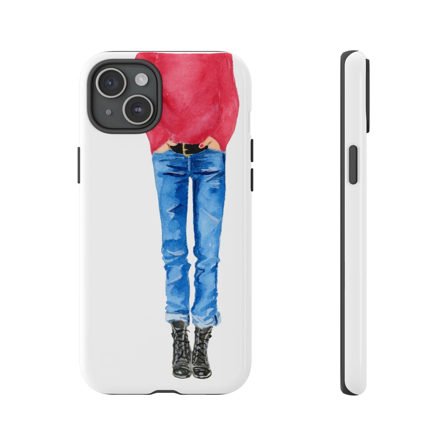 Black Lace-Up Boots Phone Case