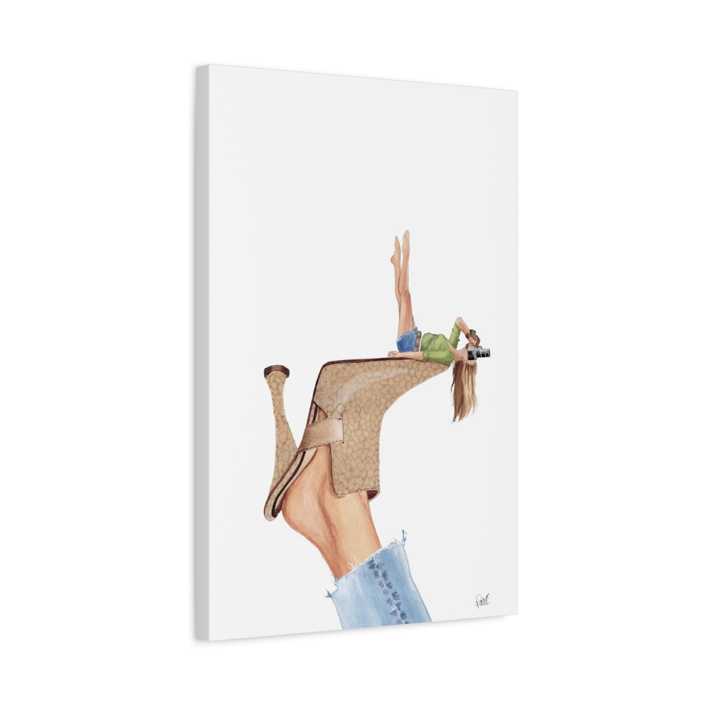 Photographer on a Classic Mule Matte Canvas, Stretched, 1.25"