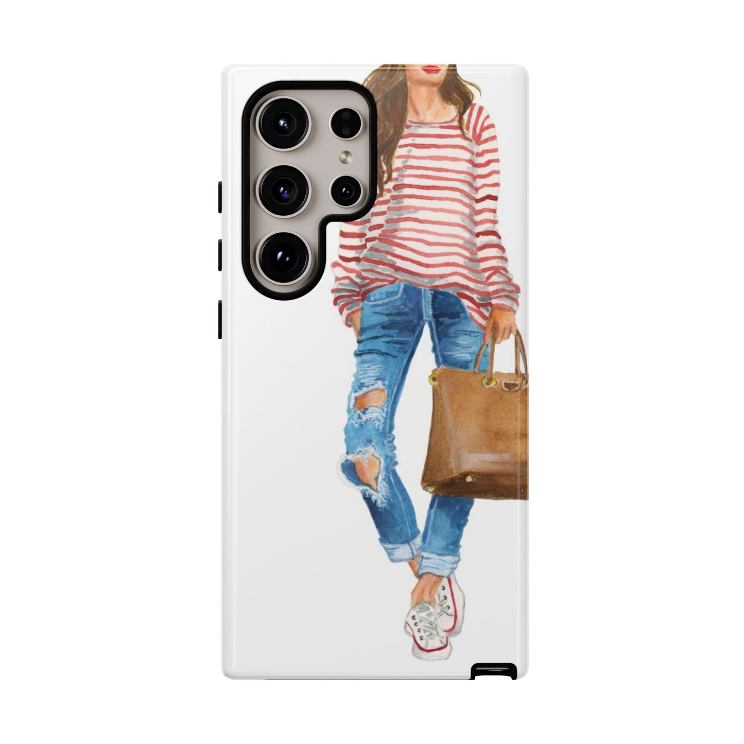Red Stripes and Jeans PhoneCase