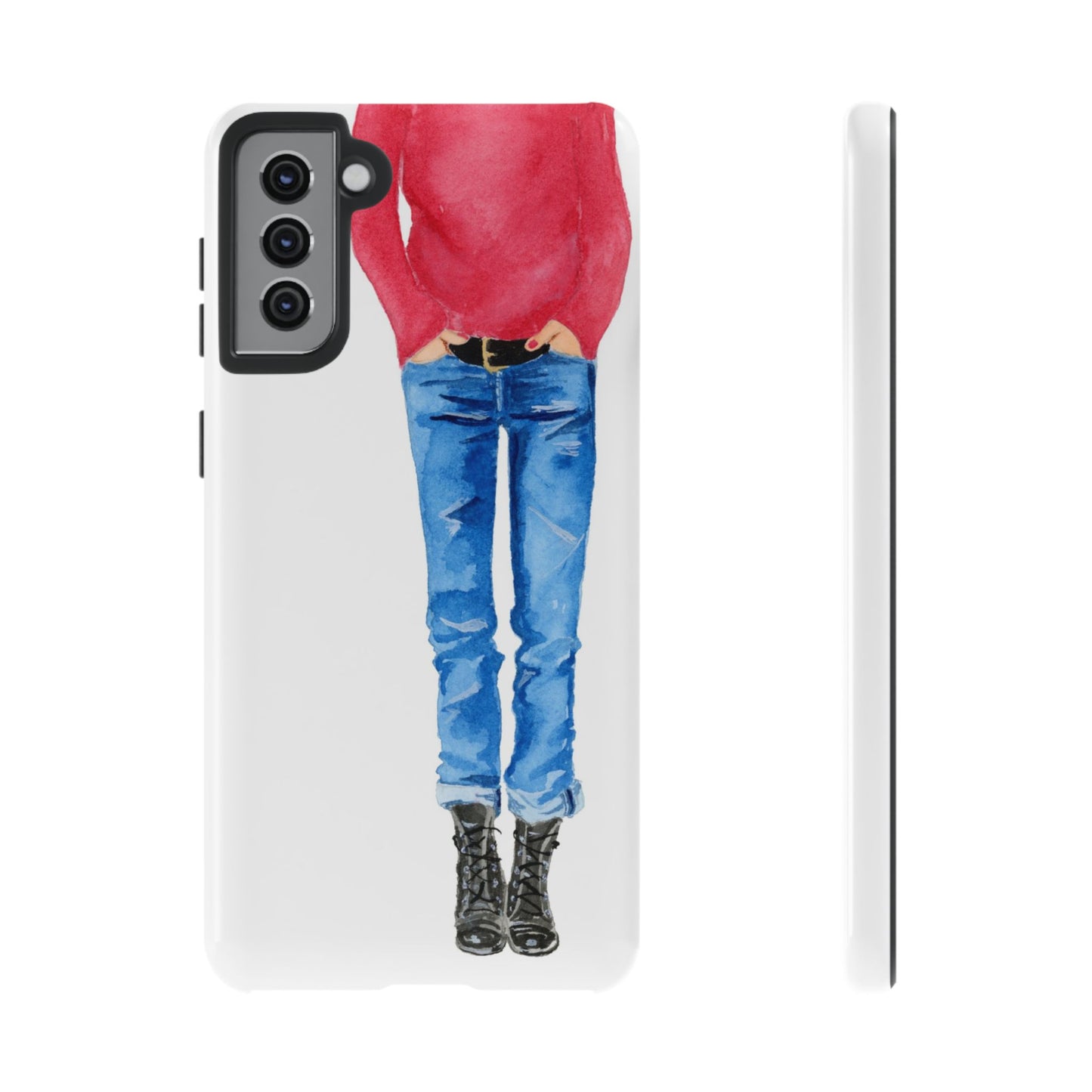 Black Lace-Up Boots Phone Case