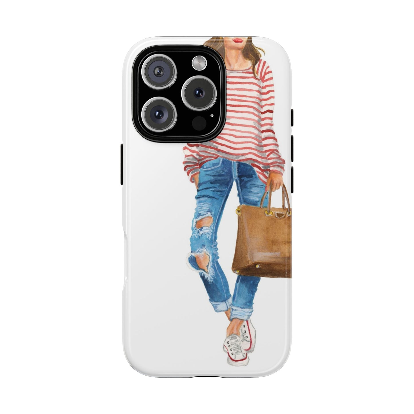 Red Stripes and Jeans PhoneCase