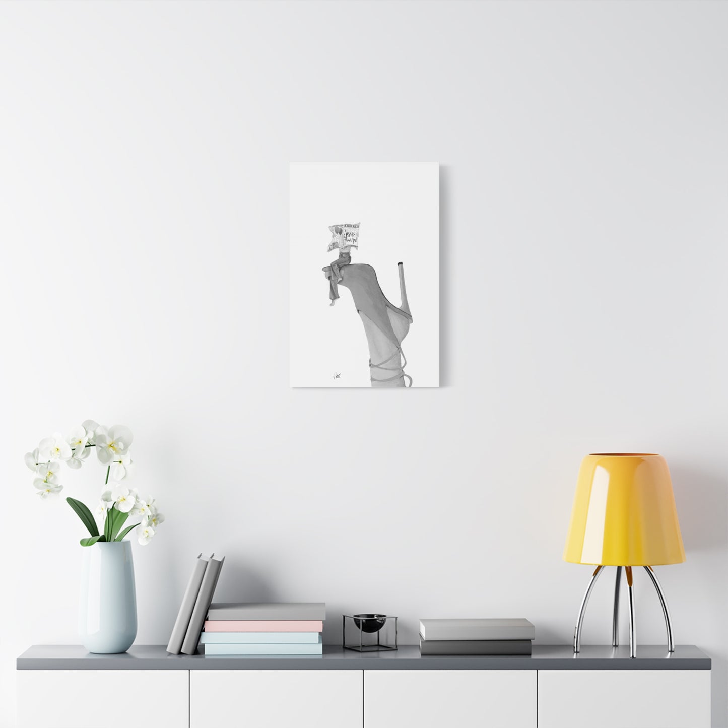 Jesus on Blue Toenails Matte Canvas, Stretched, 1.25"