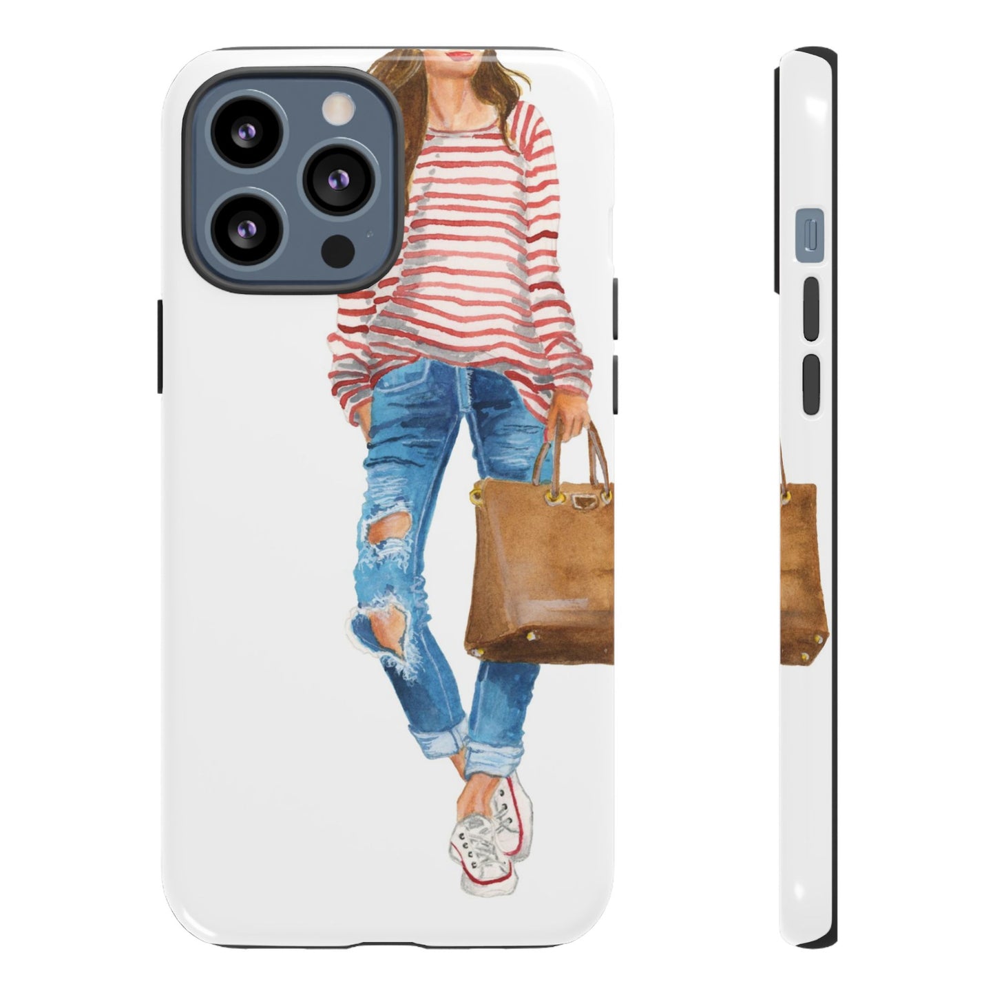 Red Stripes and Jeans PhoneCase