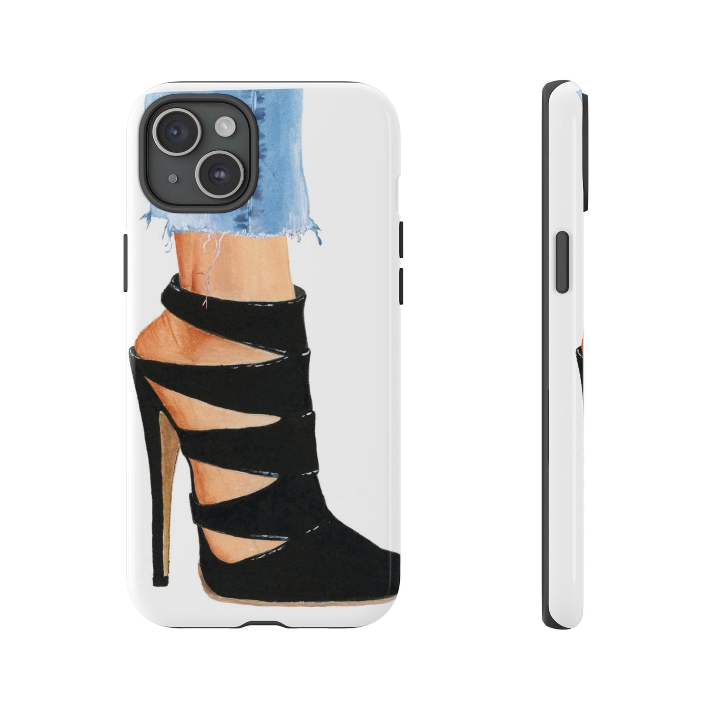 Black Straps and Jeans Phone Case