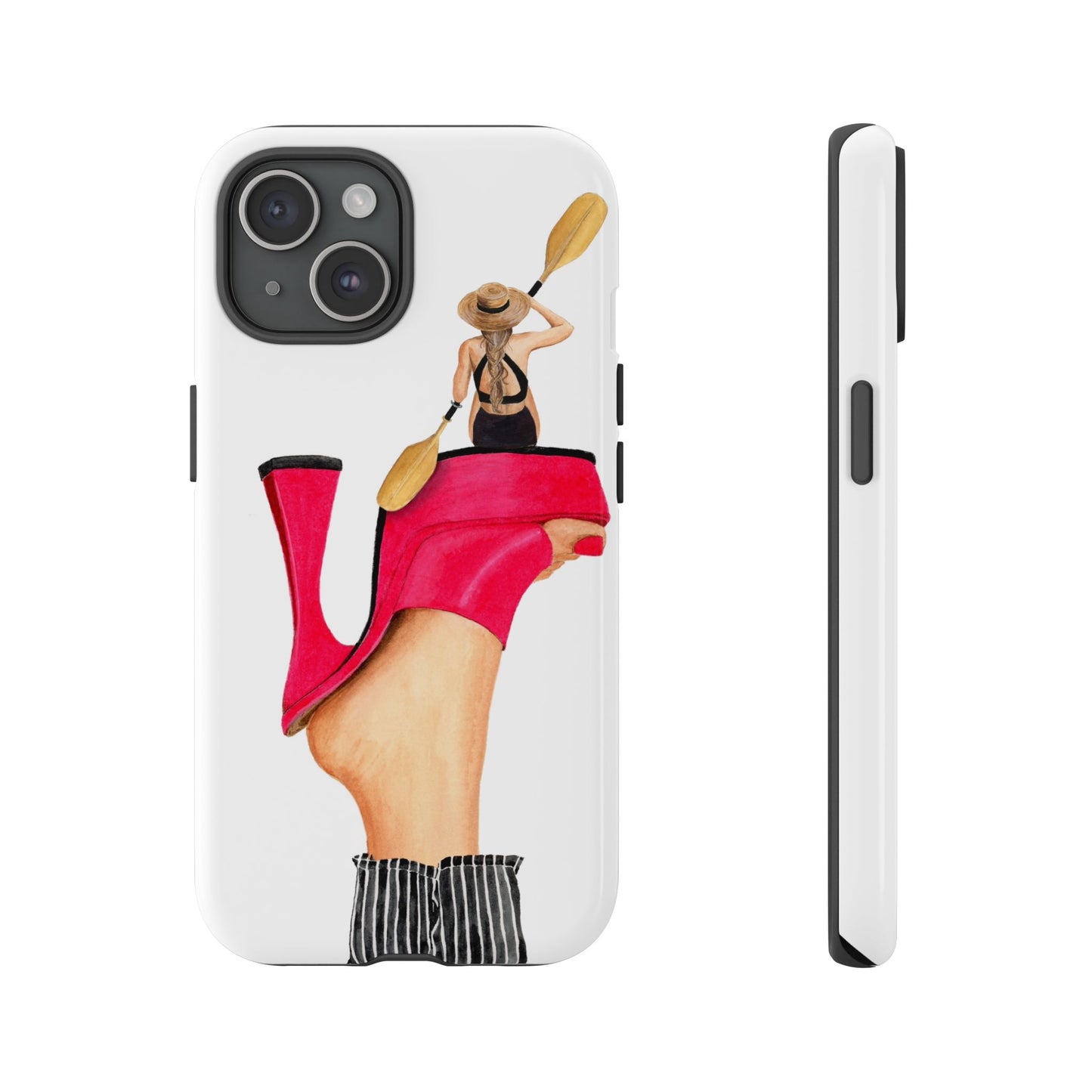 Kayaker On a Pink Shoe Phone Case