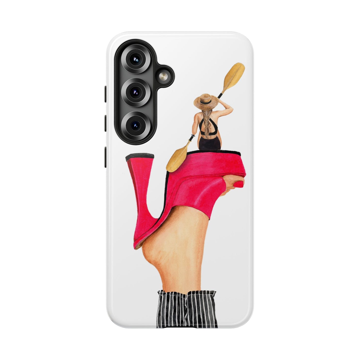 Kayaker On a Pink Shoe Phone Case