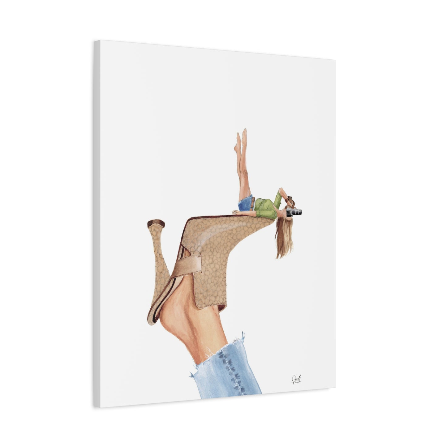 Photographer on a Classic Mule Matte Canvas, Stretched, 1.25"