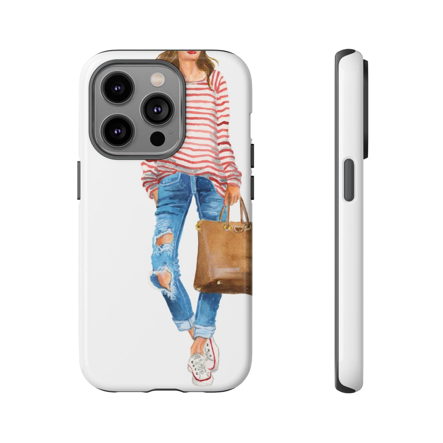 Red Stripes and Jeans PhoneCase
