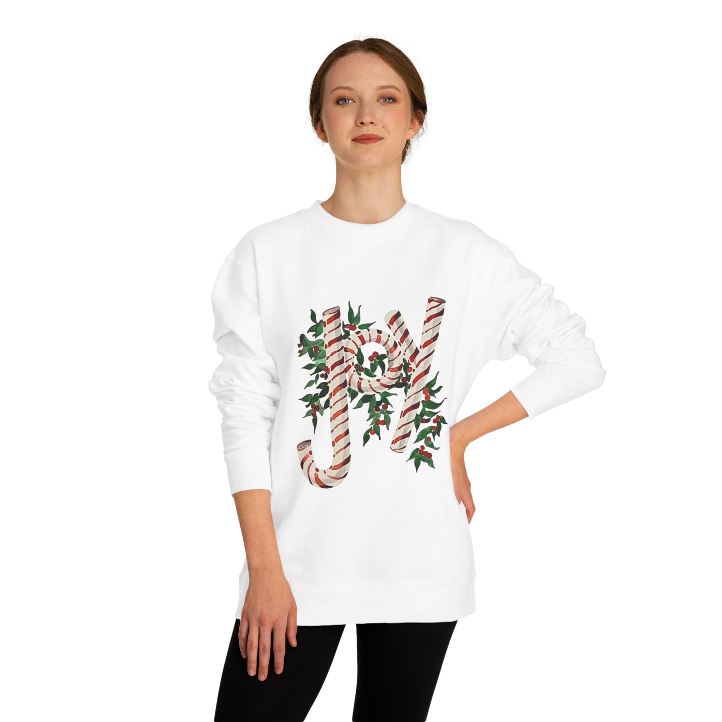 Peppermint Joy Crew Neck Sweatshirt