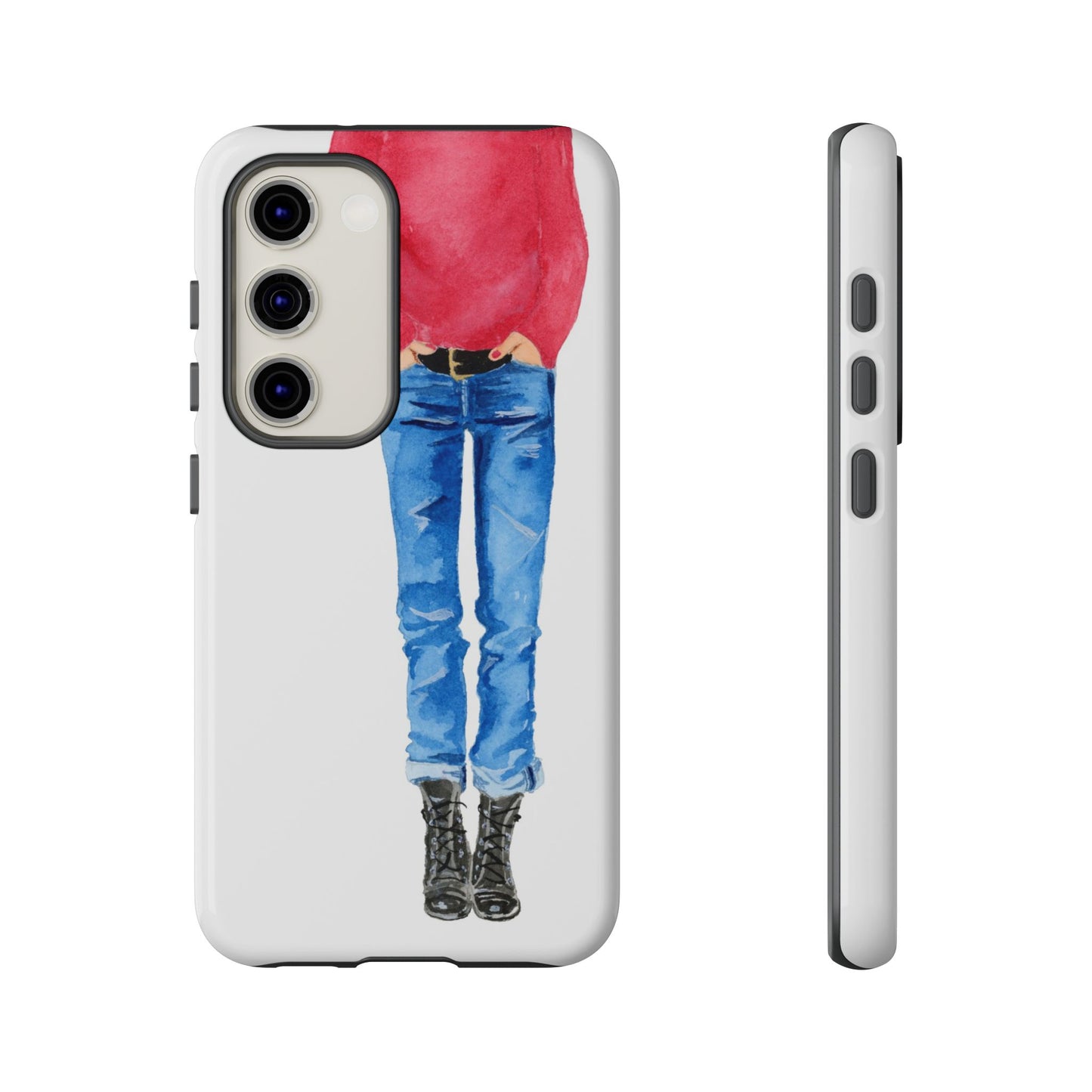 Black Lace-Up Boots Phone Case