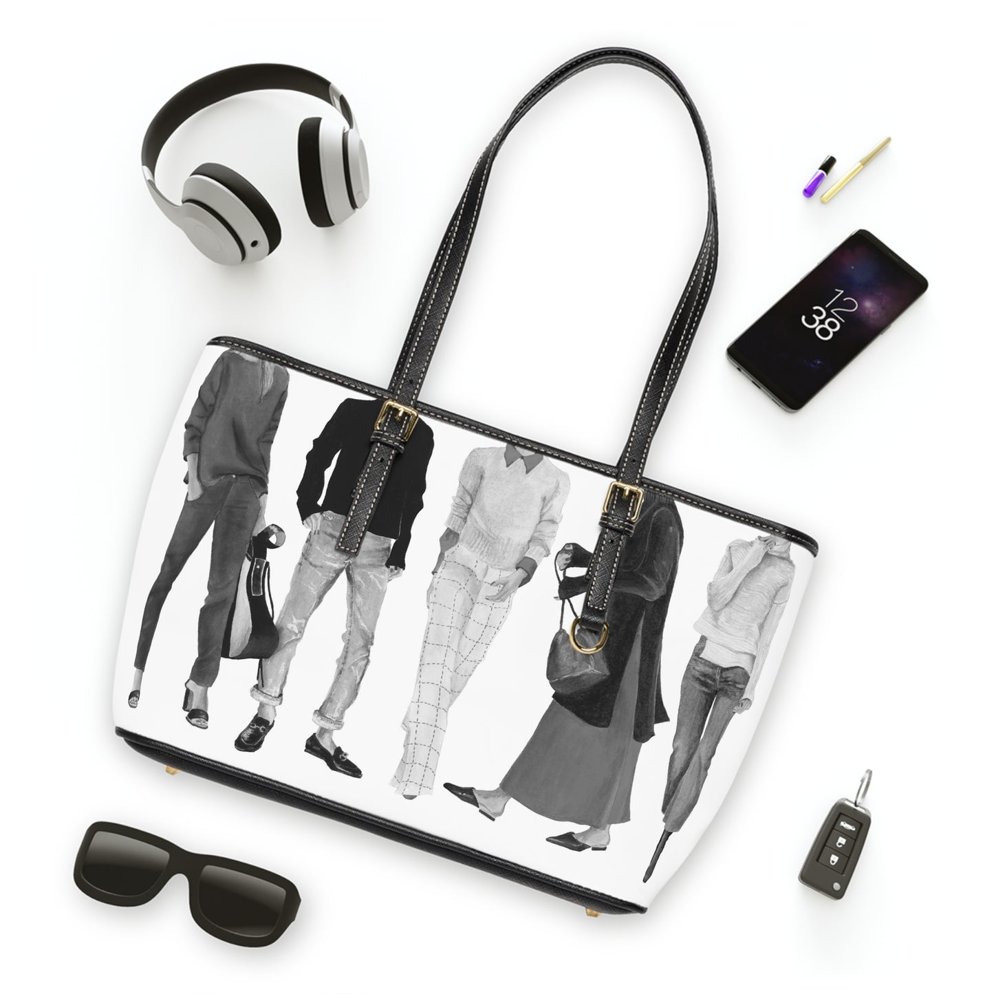 Squad Goals # 4 (Vintage)  Leather Shoulder Bag