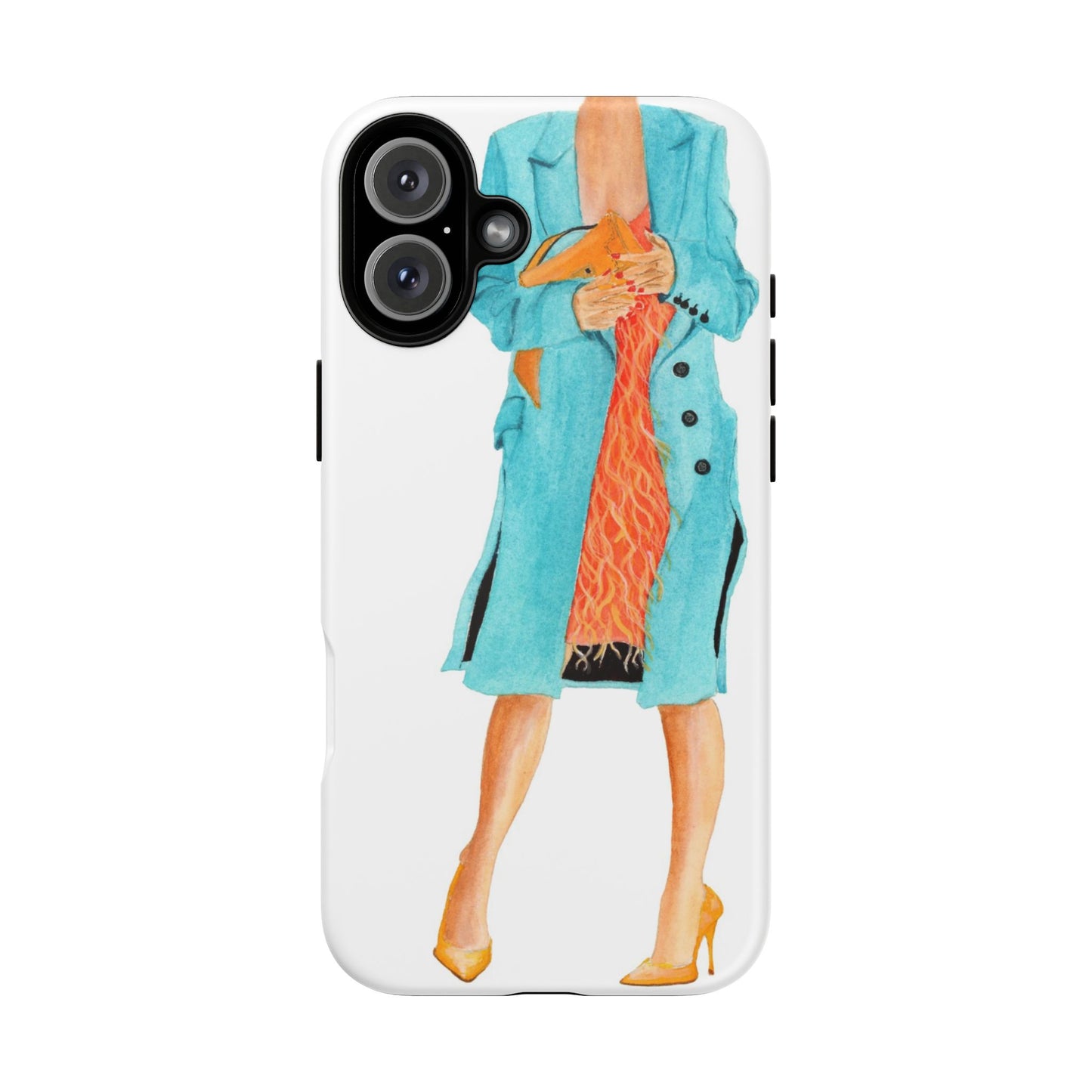 Orange Shimmy Dress Phone Cases