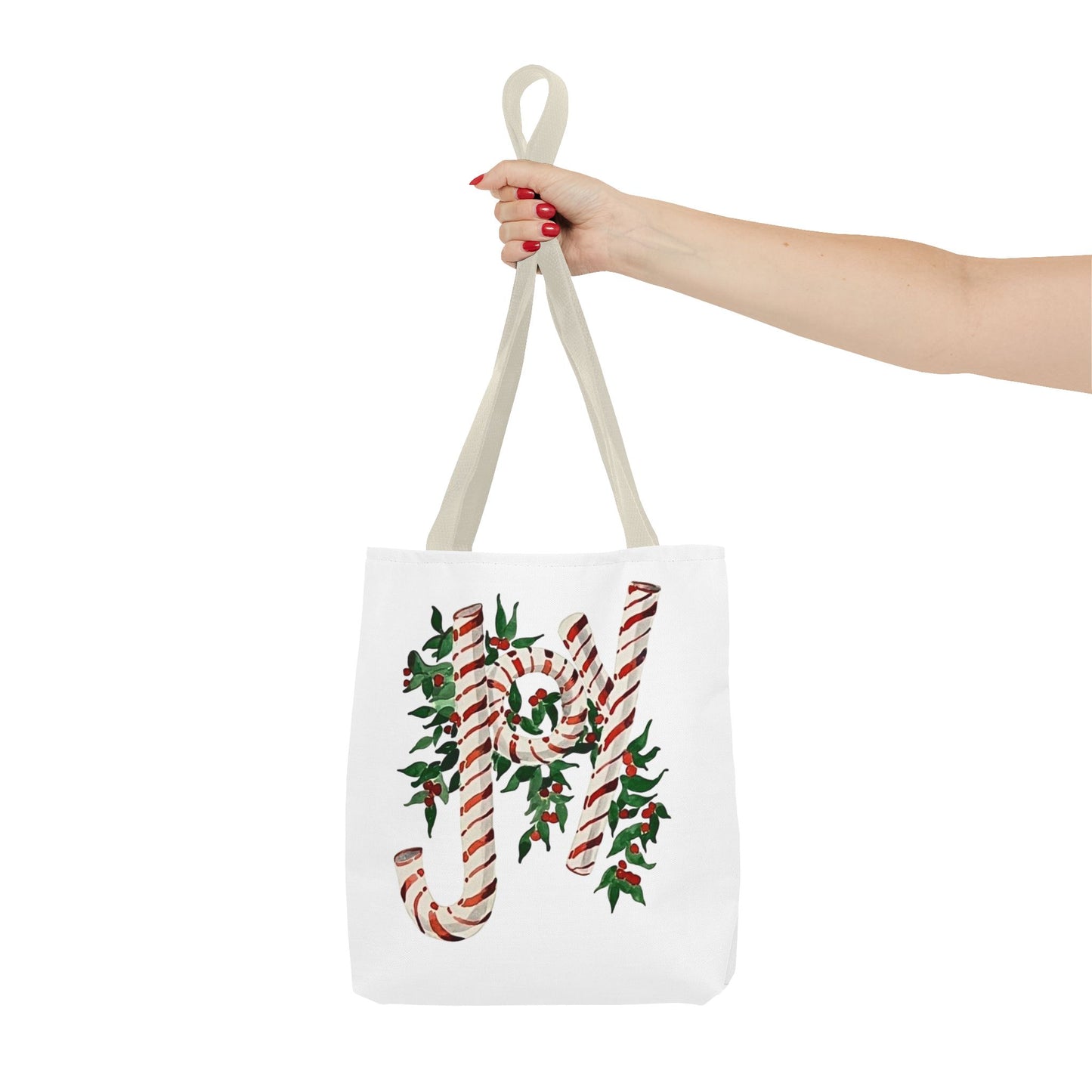 Peppermint Joy Tote Bag (AOP)