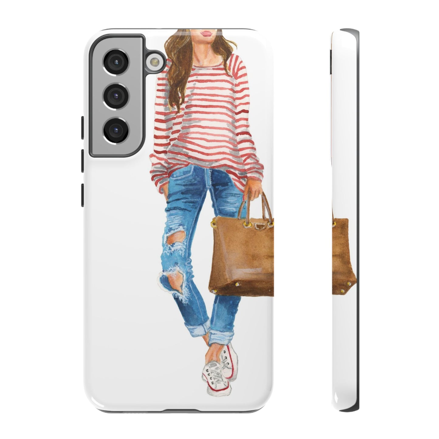 Red Stripes and Jeans PhoneCase