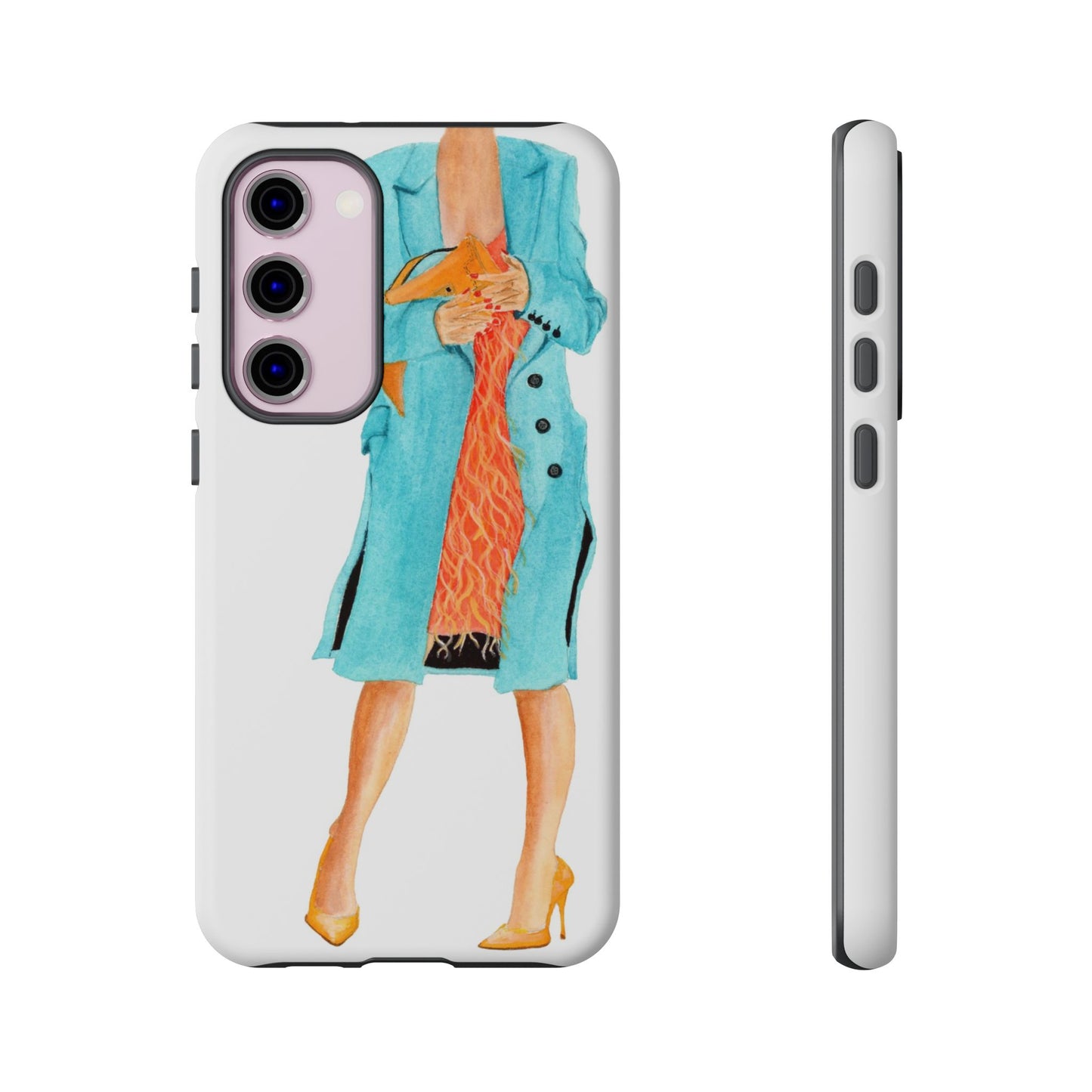 Orange Shimmy Dress Phone Cases