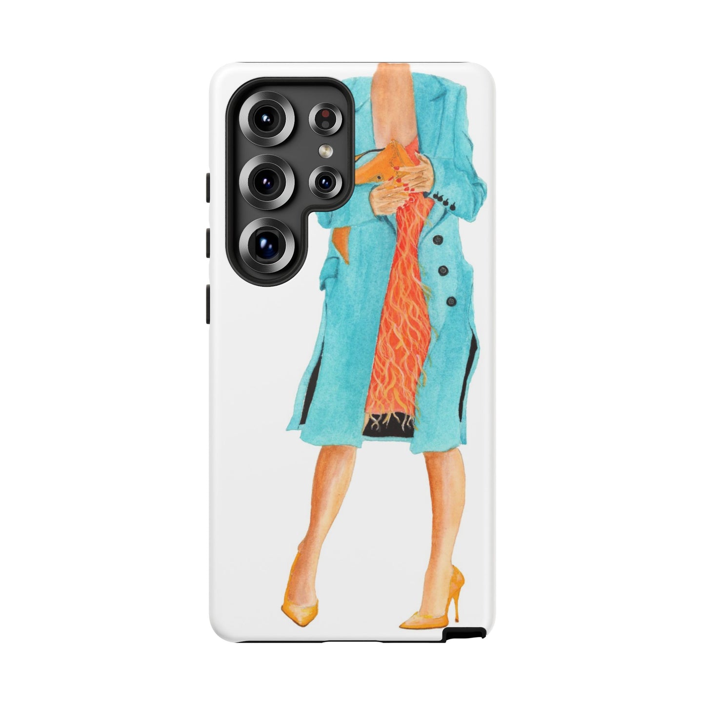 Orange Shimmy Dress Phone Cases